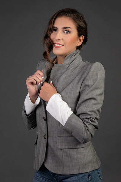 Chaqueta Concha Cuadros Gales 3 - AW2021 Las SinSombrero - Azul Marino Casi Negro - Moda sostenible